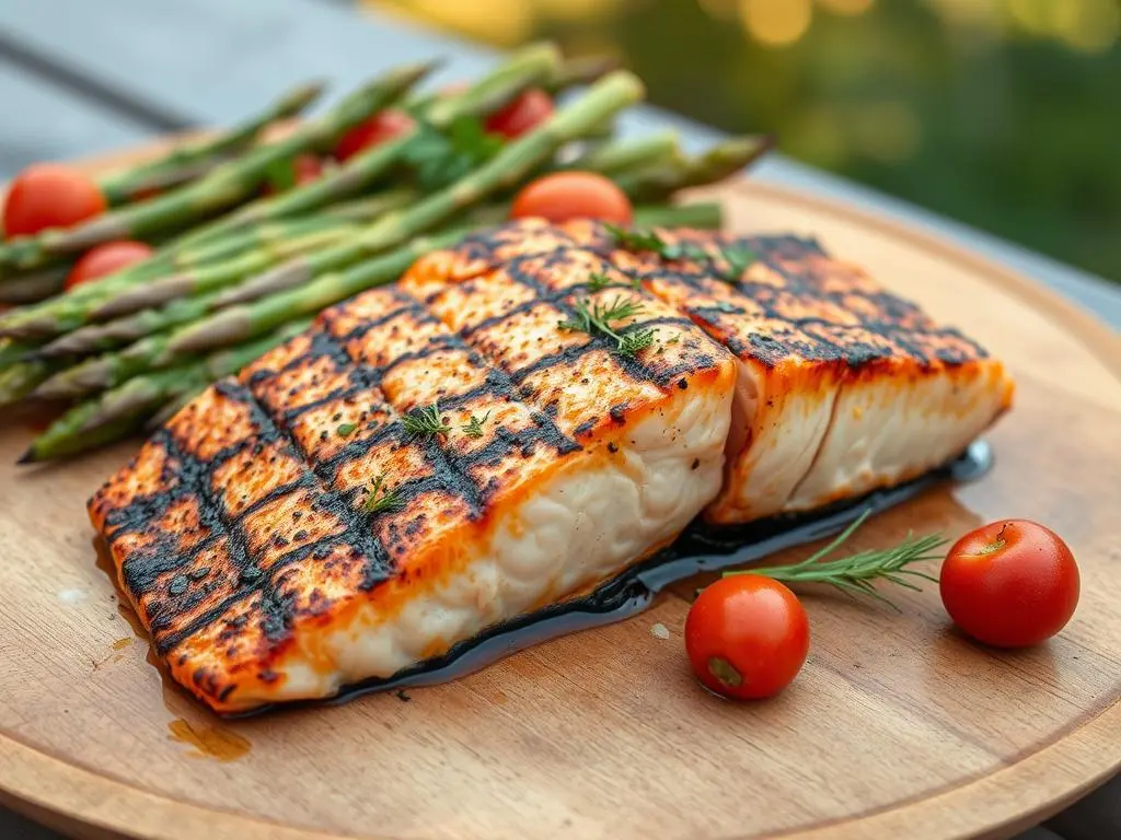 Grilled salmon